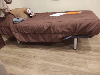 Cama Nido Completa Naranja, beis y marrón