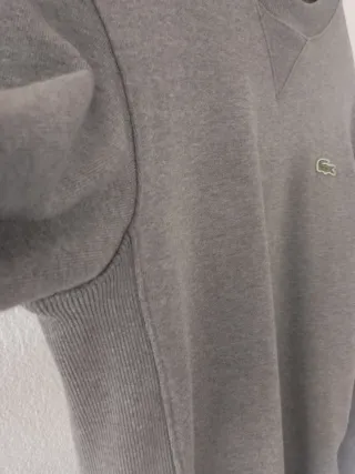 Sudadera Lacoste Gris Algodón Orgánico Talla XXS.