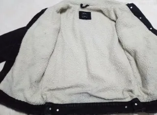 Giacca Denim Nera Bershka