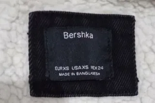 Giacca Denim Nera Bershka