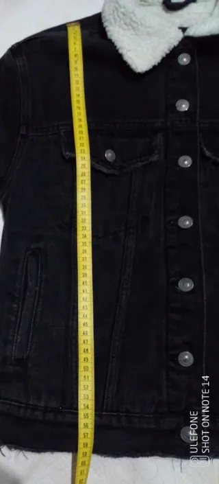 Giacca Denim Nera Bershka