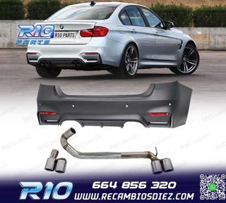 PARAGOLPES TRASERO BMW F30 LOOK M3 + KIT ESCAPE