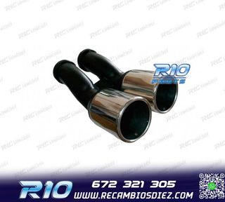 COLA ESCAPE DOBLE REDONDA ACERO INOX SEAT AUDI VOLKSWAGEN VW