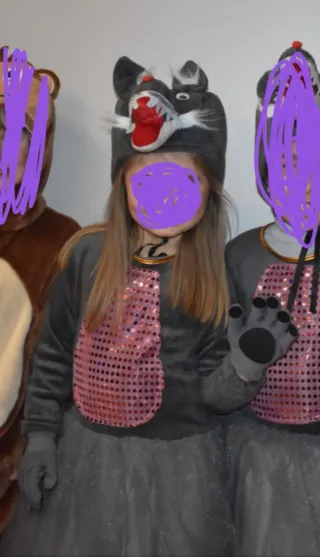 Disfraz Lobo/Loba Niña 4, 5 o 6 años