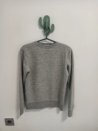 Sudadera Converse Gris Logo Teal