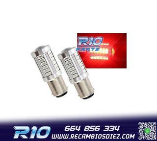 2 BOMBILLAS LED ROJO BA15S PARA LUZ DE FRENO