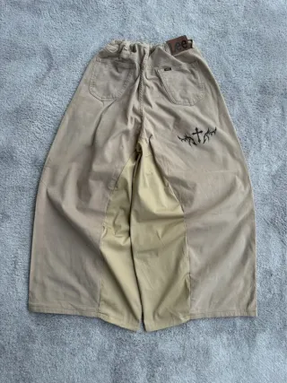 Pantalone Baggy JNCO Style Wide Leg Y2K Ricamato