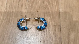 Pendientes Parfois dorados y azules