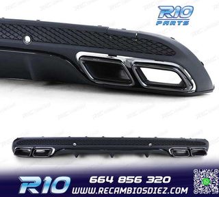 DIFUSOR MERCEDES CLASE C W205 SEDAN 13-18 LOOK AMG + COLAS E