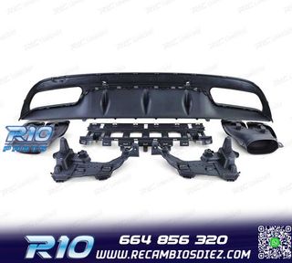 DIFUSOR MERCEDES CLASE C W205 SEDAN 13-18 LOOK AMG + COLAS E