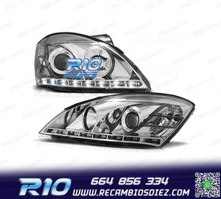FAROS KIA CEED 07-09 LUZ DIURNA FONDO CROMO