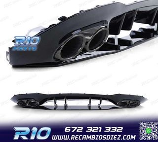 DIFUSOR MERCEDES CLASE A W177 18- A45 LOOK AMG NEGRO BRILLO