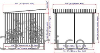 Caseta Metálica Guarda Bicicletas 202x196x140 cm - Duramax