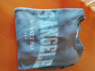 Felpa unisex blu con scritta