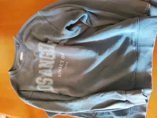 Felpa unisex blu con scritta