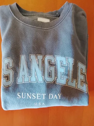 Felpa unisex blu con scritta