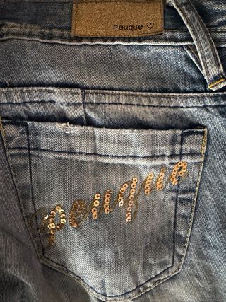 Jeans tiro bajo azul