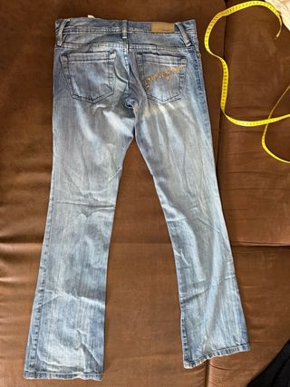 Jeans tiro bajo azul