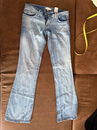 Jeans tiro bajo azul