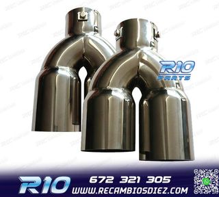 PACK 2 COLAS ESCAPE REDONDA DOBLE ACERO INOX