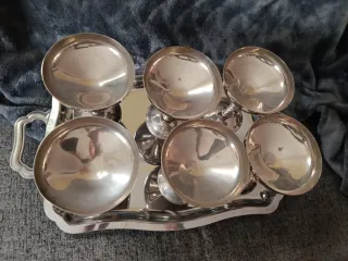 6 Copas Antiguas Alpaca Plateada