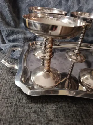 6 Copas Antiguas Alpaca Plateada