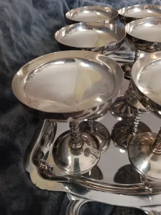 6 Copas Antiguas Alpaca Plateada