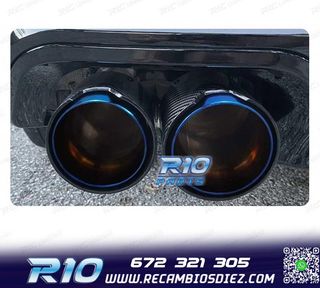 COLA ESCAPE IZQUIERDA BMW LOOK M PERFORMANCE AZUL CARBONO