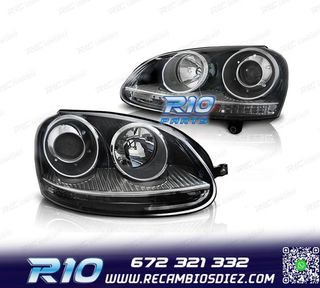 FAROS VOLKSWAGEN VW GOLF MK5 03-08 LOOK GTI FONDO NEGRO