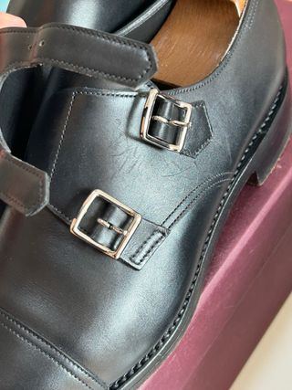 John Lobb "William double monk" nere taglia 5 fit