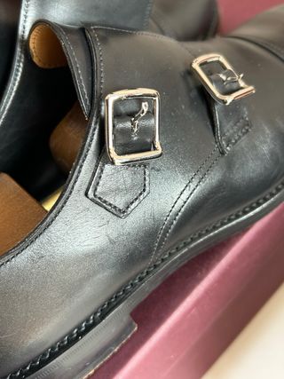 John Lobb "William double monk" nere taglia 5 fit