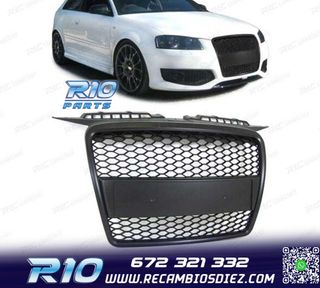 PARRILLA AUDI A3 8P 8PA 05-08 LOOK RS3 NEGRO