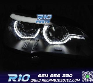 FAROS BMW X5 E70 07-13 OEM XENON OJOS ANGEL 3D LED NEGRO AFS