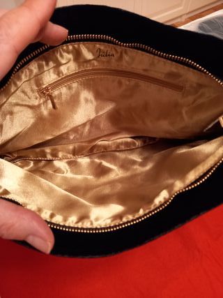 Bolso neceser terciopelo negro