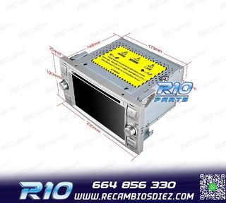 RADIO GPS ANDROID 12 PARA FORD FOCUS C-MAX FIESTA GALAXY KUG