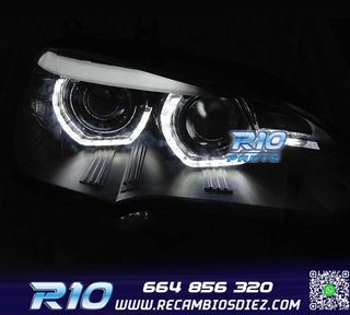 FAROS LED BMW X5 E70 07-13 OEM XENON OJOS ANGEL NEGRO