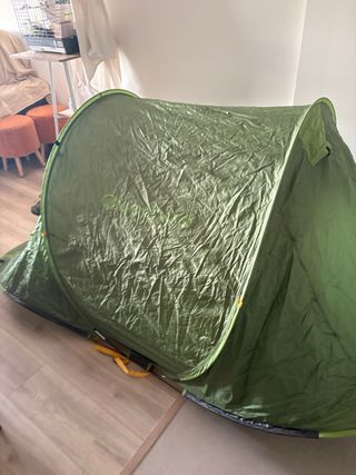 Tienda de campaña apertura rápida verde