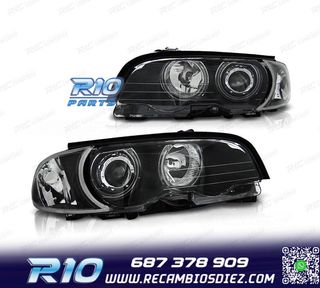 FAROS BMW E46 COUPE 99-03 OJOS ANGEL CCFL INTERMITENTES FOND
