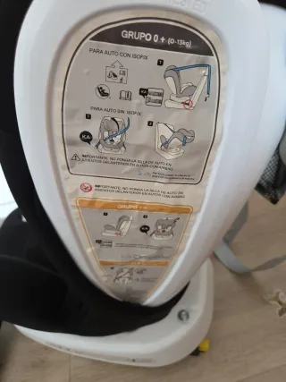 Silla coche bebé acolchada y capota