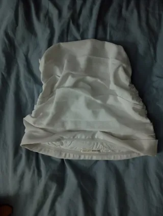 Crop top PULL&BEAR blanco Talla S