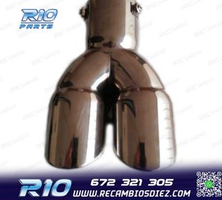 COLA ESCAPE DOBLE REDONDA ACERO INOX