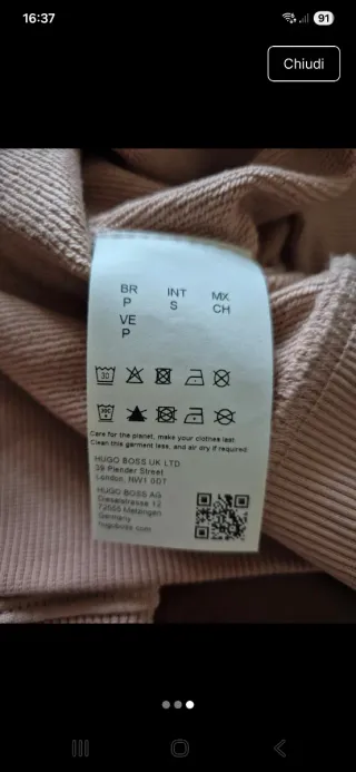 Felpa Hugo Boss Beige e Rossa