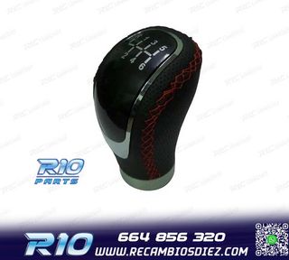 POMO CAMBIO TIPO AUDI COSTURA ROJA