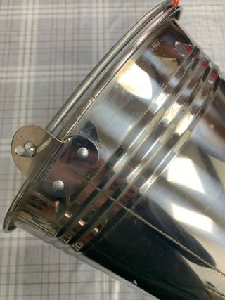 Cubo Acero Inoxidable con Asa Naranja