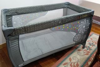 Cuna de viaje plegable + colchón de viaje