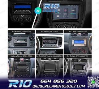 RADIO GPS ANDROID 11 PARA VOLKSWAGEN VW SEAT SKODA HEXA-CORE
