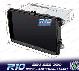 RADIO GPS ANDROID 11 PARA VOLKSWAGEN VW SEAT SKODA HEXA-CORE