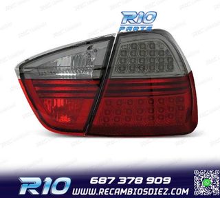 PILOTOS BMW E90 05-08 LED ROJO AHUMADO 4 PUERTAS