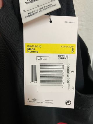 Camiseta Levi's x Jordan Talla S Negra