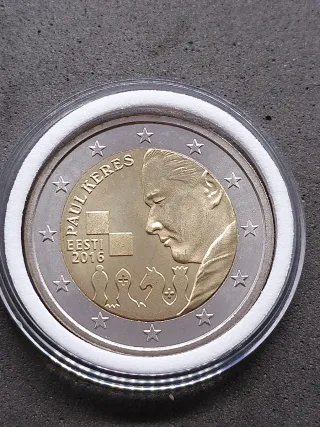 2€ Commemorativo Estonia 2016 Paul Keres